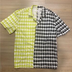 Men's Two-Tone Skull Print Shirt